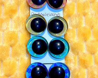 Fruity Fun Handpainted Safety Eyes 20mm/25mm/30mm/35mm offset pupil
