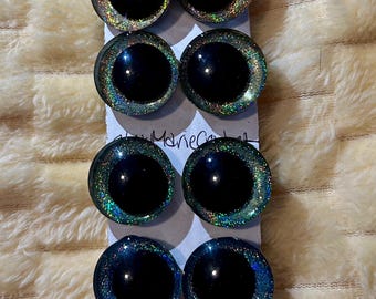 Holographic Hotties Handpainted Safety Eyes 14mm/16mm/18mm/20mm/25mm/30mm/35mm offset pupil