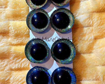 Holographic Hotties Handpainted Safety Eyes 14mm/16mm/18mm/20mm/25mm/30mm/35mm offset pupil