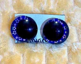 Starry Night Handpainted Safety Eyes 20mm/25mm/30mm/35mm offset pupil
