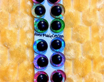Pastel Passion Handpainted Safety Eyes 14mm/16mm/18mm/20mm/25mm/30mm/35mm offset pupil