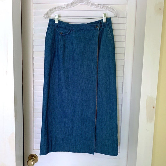 Vintage ‘70s denim wrap skirt