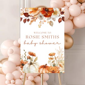 Rustic Fall Baby Shower Signs Template, Little Pumpkin Baby Shower Board, Fall Baby Shower Welcome Sign Template, Fall Pumpkin Baby Shower