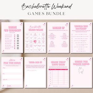 Last Rodeo Bachelorette Games Bundle, Last Rodeo Hen Do, Canva Template, Last Rodeo Bach, Bachelorette Party Games, Editable Games x 8