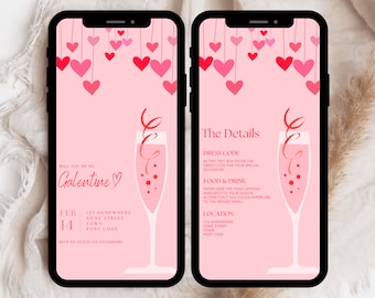 Galentine's Day Party Invitation, Galentine’s Girls Night, Valentine’s Party Digital Invite, Pink Galentine's Day Invite, Galentines Evite