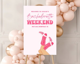 Last Rodeo Bachelorette Welcome Sign Template, Cowgirl Party (DIY Printable)