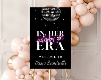 Disco Birthday Era Welcome Sign Template (Digital Download)