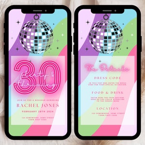 Faire-part et itinéraire pour 30 anniversaires séduisants et épanouis, 13 sur 30 invitations, Invitation numérique pour 30e anniversaire, 30e Invitation en ligne image 1