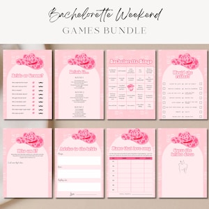 Last Rodeo Bachelorette Games Bundle, Last Rodeo Hen Do, Canva Template, Last Rodeo Bach, Bachelorette Party Games, Editable Games x 8