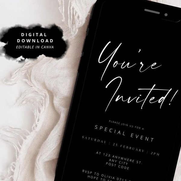 You're Invited Digital Invitation, Minimalist Text Message Invitation, You’re Invited Invitation, Mobile Invite, Corporate Invitation, Evite