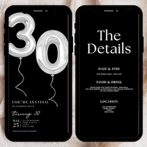 Digitale Einladung zum 30. Geburtstag, Party einladen zum 30. Geburtstag, E-Invite zum 30. Geburtstag, Einladung zum 30. Geburtstag, Digitale Einladung zum 30. Geburtstag