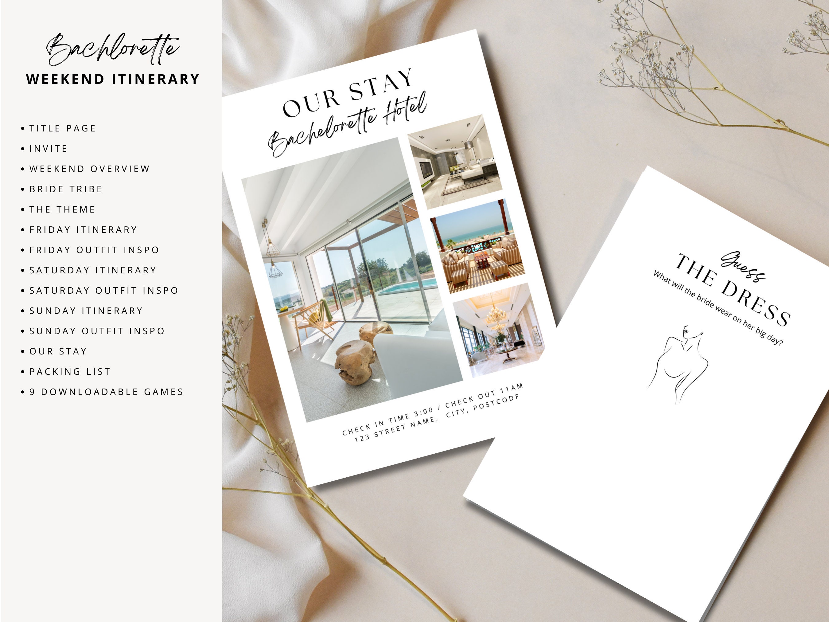 Bachelorette Weekend Template Itinerary Planner, Bachelorette Weekend ...