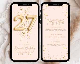 27 dresses birthday invitation 35th Birthday Gift Women