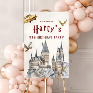 Editable Wizard Birthday Welcome Sign Template, Wizard Magic School Welcome Board, Wizard Printable Welcome Banner, Wizard Welcome Board