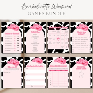 Last Rodeo Bachelorette Games Bundle, Last Rodeo Hen Do, Canva Template, Last Rodeo Bach, Bachelorette Party Games, Editable Games x 8