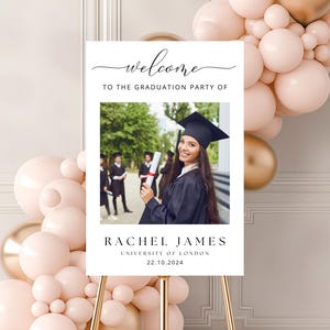Graduation Party Welcome Sign Template, Graduation Welcome Sign, Editable Welcome Graduation Party Sign, Graduation Photo Welcome Sign