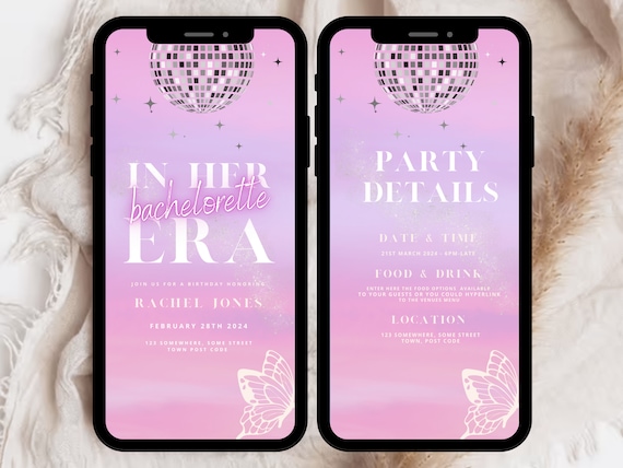 The Eras, Swiftie Bachelorette Invitation + Itinerary Template, Bachelorette Era Invite, Eras Tour Bachelorette Theme, Hen Party Invite