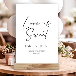 Sweet Table Sign Template, Love is Sweet Station Sign, Sweet Station Table Sign, Wedding Sweet Sign, Wedding Table Signs, DIY Party Decor