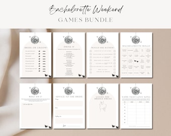 Last Disco Bachelorette Games Bundle, Last Disco Hen Do, Canva Template, Last Disco Bach, Bachelorette Party Games, Editable Games x 8