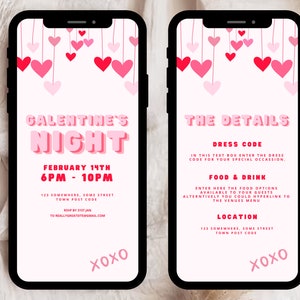 Digital Galentines Party Invitation, Galentine’s Girls Night, Valentine’s Party Digital Invite, Pink Galentines Day Invite, Galentines Evite