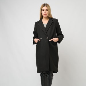 Long Coat For Women/Oversized Black Coat/Open Long Cardigan/Black Women Coat