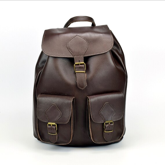 Genuine Leather Backpack in Black - Etsy Genuine Leather Backpack in Black - Etsy
