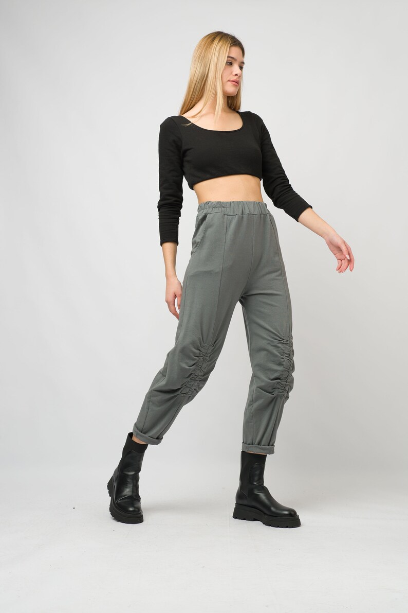 Jogger Pants For Women/Elastic Waist Pants/Cozy Jogger With Pockets/Street Style Sweatpants image 2