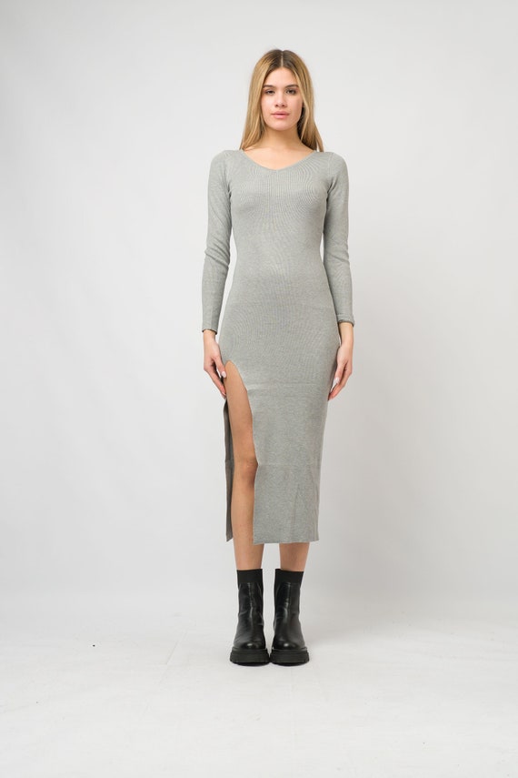 chinese dress ladies Long Sleeve Turtleneck Dress Maxi