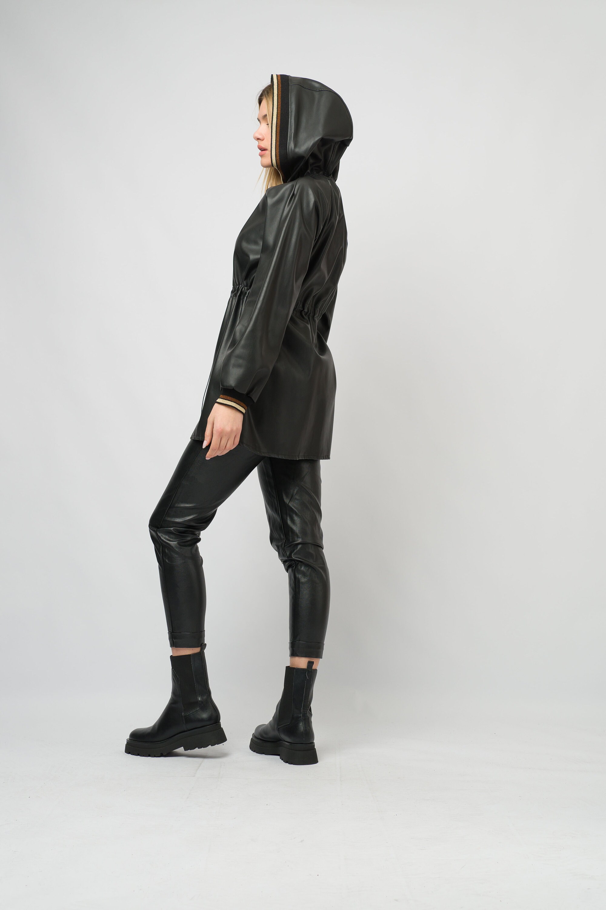 ジャケット・アウター CLANE EGG FAKE LEATHER JACKET CLANE Fake Leather Jacket Black Size 1 Women's Used | eBay