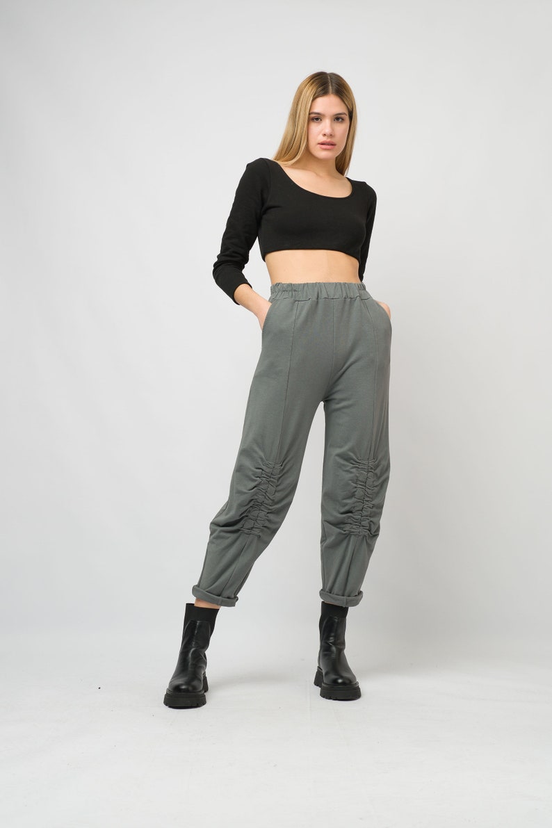 Jogger Pants For Women/Elastic Waist Pants/Cozy Jogger With Pockets/Street Style Sweatpants image 1