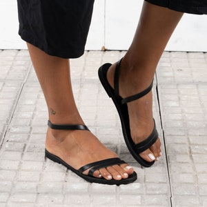 sandals greek women leather, sandals leather women, Ancient Greek sandals, black sandals, Genuine leather greek sandals handmade sandals