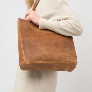 Leder Tote Bag/ Damenhandtasche/ große Leder Einkaufstasche/ Schultertasche aus echtem Leder/ Damentasche/Damentasche