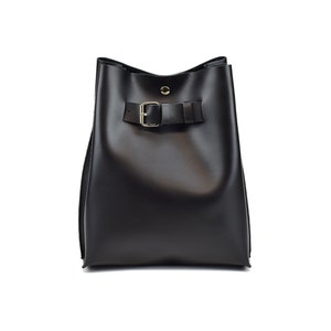 Genuine leather Shoulder Bag /Black Bucket Bag/Leather Crossbody Bag