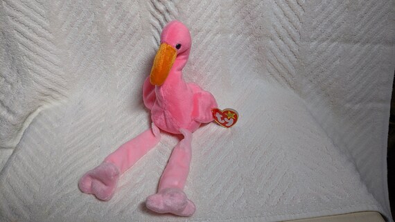Ty Pinky The Flamingo Beanie Baby 1995 Etsy