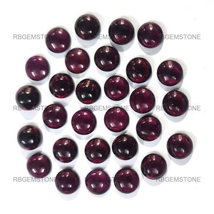 Healing Garnet Cabochon, Red Indian Garnet Gemstone, Round Shape Loose Garnet For Jewelry Making