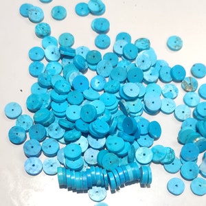 Natuurlijke Tibetaans turkoois kralen AAA-kwaliteit turkoois strengen 10 MM schijf kralen strengen lange turquoise ketting muntkralen