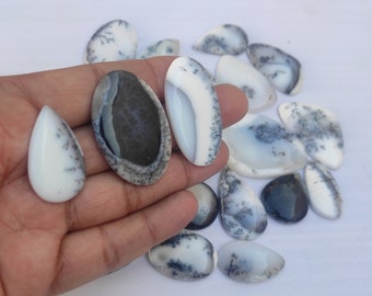 Dendritic Opal Cabochon Lot Natural Dendrite Agate Gemstone Loose gemstone for Jewelry making Cabochon Supply Dendrite Cabochon gemstone lot