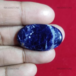 Real Sodalite Loose Cabochon Crystal/ Healing Sodalite Cabs / Sodalite Oval Cabochon/ Blue Loose Gemstone