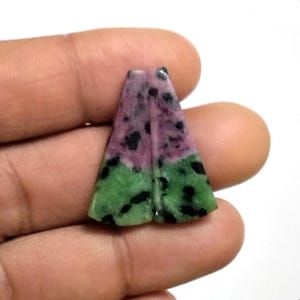 Pair Of Cabochon Ruby Zoisite Loose Gems Pair Healing Ruby zoisite Cabs Pair Fancy Shape Pair Multicolor Loose Gemstone Pair For jewellry