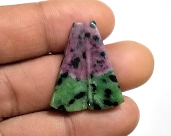 Pair Of Cabochon Ruby Zoisite Loose Gems Pair Healing Ruby zoisite Cabs Pair Fancy Shape Pair Multicolor Loose Gemstone Pair For jewellry