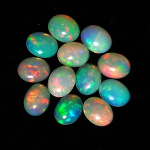 AAA Grade Ethiopian Opal, Natural Opal, Welo Opal, Opal Crystal, Multi fire Opal, White Opal, Fire Opal, Loose Opal Cabochon Jewelry Making