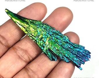 Indian Raw Titanium Aura Kyanite Rough 100% Natural Fancy Shape Loose Gemstone 75x22x9mm 65.00Ctw