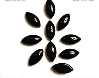 Cabochon AAA Onyx Cabochon Gemstone/ Black Indian Onyx Marquise Stone/ Designer Gemstone For Jewelry Making