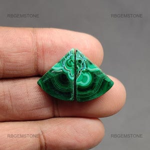 Natural Cabochon Malachite Azurite Gems/ Multicolor Azurite Cabochon Pair/ Fancy Azurite Cabs Pair Gemstone/ Azurite Loose Gemstone