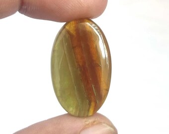 Grossular Garnet Cabochon, Oval Shape Natural Real Gemstone, Healing Garnet Cab for Jewelry Making, Wire Wrap Stone
