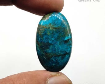 Shattuckite Cabochon, Oval Natural Multicolor Gemstone for Jewelry Making, Loose Stone for Pendant Design, 1 Piece