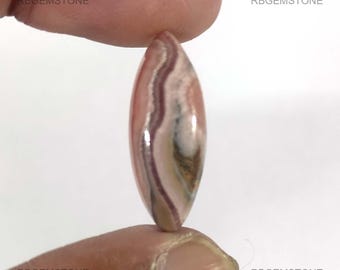 Rhodochrosite Marquise Loose Gemstone 100% Natural Argentinean Red Cabochon 25x10x5.5mm 15.00Cts