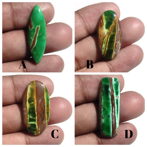 Natural Variscite Cabochon For Jewelry Making Top Quality Flat Back Loose Variscite Gemstone for Pendant Necklace Wire Wrapped Jewelry