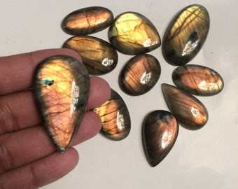 Wholesale Labradorite Gemstone, Labradorite Lot, Golden Labradorite Cabochon 15 to 40 MM Mix Shape Labradorite Stone, Loose Labradorite cabs