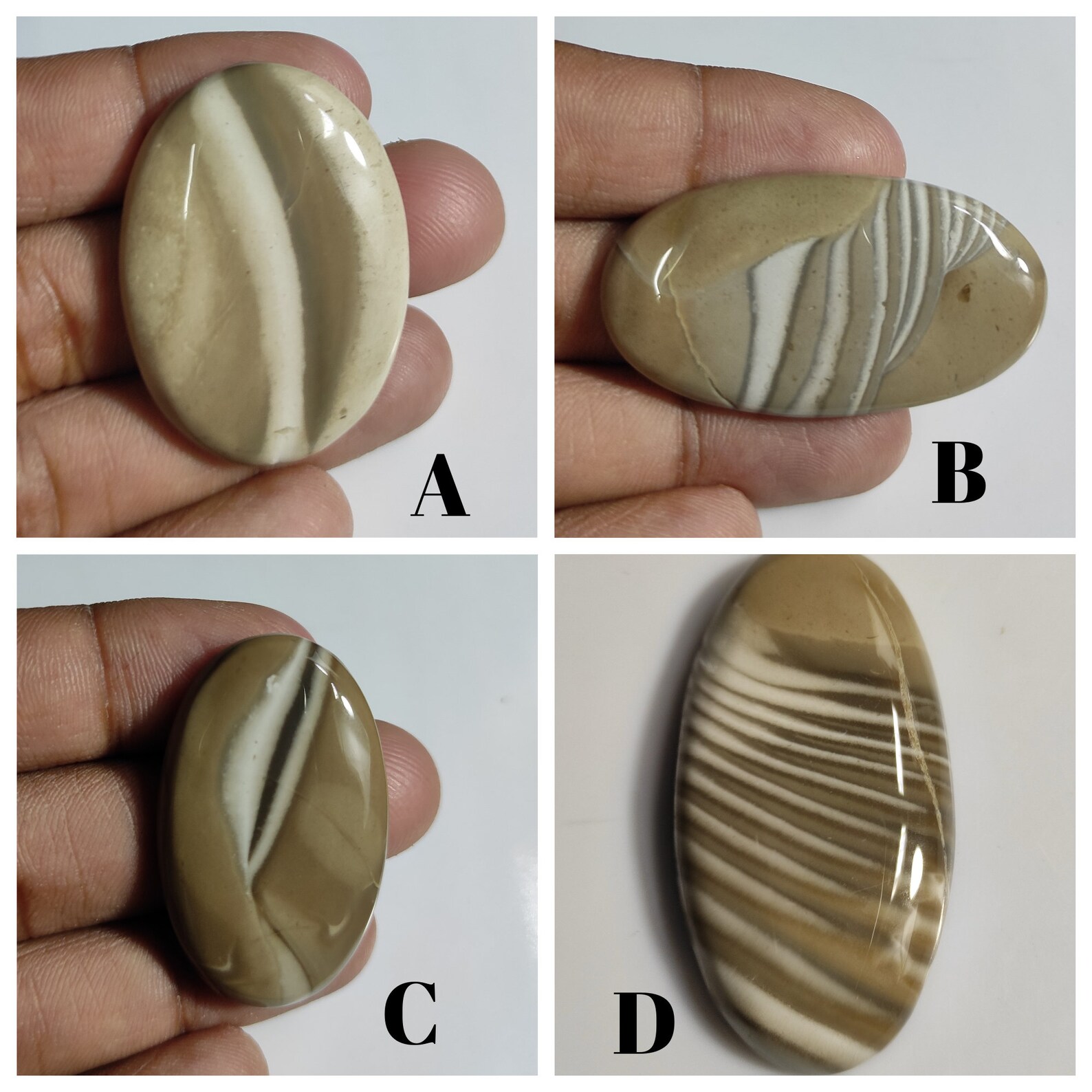 Polish Flint Cabochon Natural Polish Flint Stone for Making Etsy